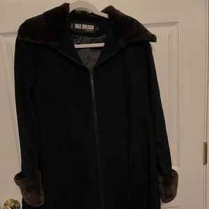 Dale Dressin for Harlan Wool Coat with Fur Vintage